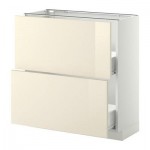 МЕТОД / ФОРВАРА Напольный шкаф с 2 ящиками - 80x37 см, Рингульт глянцевый кремовый, белый МЕТОД / ФОРВАРА Напольный шкаф с 2 ящиками - 80x37 см, Рингульт глянцевый кремовый, белый