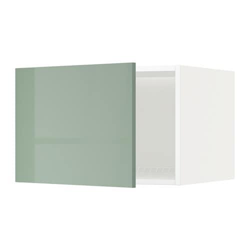МЕТОД Верх шкаф на холодильн/морозильн - белый, Калларп глянцевый светло-зеленый, 60x40 см