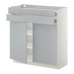 МЕТОД / ФОРВАРА Напольный шкаф/2дверцы/2ящика - Веддинге серый, белый МЕТОД / ФОРВАРА Напольный шкаф/2дверцы/2ящика - Веддинге серый, белый