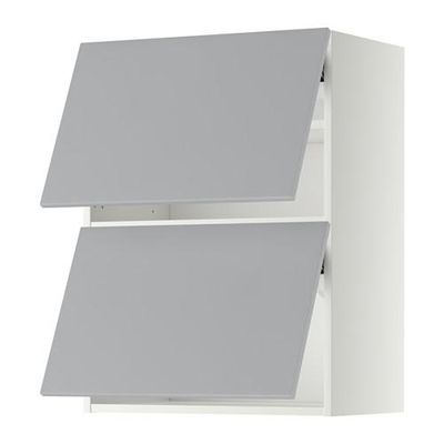 МЕТОД Навесной шкаф/2 дверцы, горизонтал - 60x80 см, Веддинге серый, белый