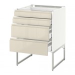 МЕТОД / МАКСИМЕРА Нплн шк 4 фронт/2 низк/2средн ящ - белый, Воксторп глянцевый светло-бежевый, 60x60x60 см МЕТОД / МАКСИМЕРА Нплн шк 4 фронт/2 низк/2средн ящ - белый, Воксторп глянцевый светло-бежевый, 60x60x60 см