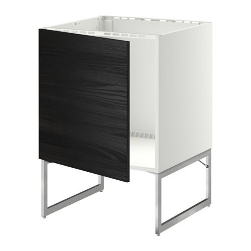 МЕТОД Напольный шкаф для раковины - белый, Тингсрид под дерево черный МЕТОД Напольный шкаф для раковины - белый, Тингсрид под дерево черный