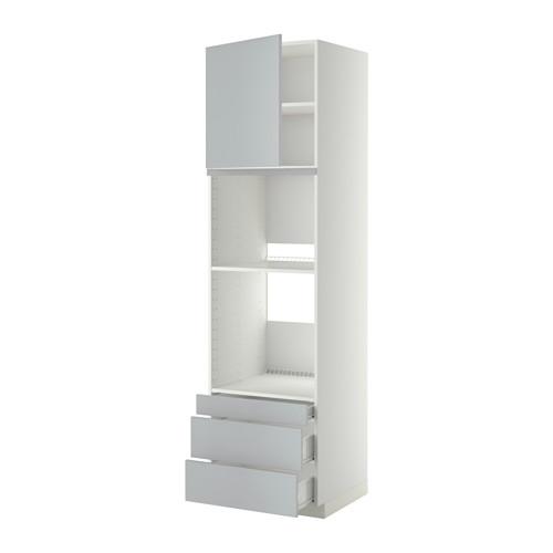 МЕТОД / ФОРВАРА Выс шкаф д/дхвк/комб дхвк+двр/3ящ - 60x60x220 см, Веддинге серый, белый МЕТОД / ФОРВАРА Выс шкаф д/дхвк/комб дхвк+двр/3ящ - 60x60x220 см, Веддинге серый, белый