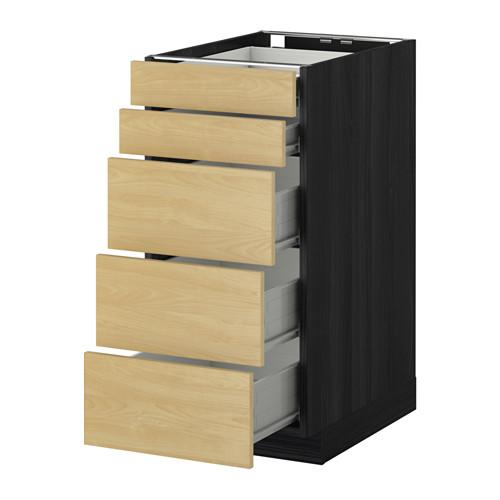 МЕТОД / ФОРВАРА Нплн шк 5фрнт/2нзк/3срд ящ - под дерево черный, Тингсрид под березу, 40x60 см МЕТОД / ФОРВАРА Нплн шк 5фрнт/2нзк/3срд ящ - под дерево черный, Тингсрид под березу, 40x60 см