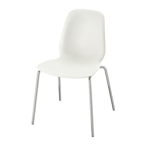 LEIFARNE стул белый/Брур-Инге хромированный 52x50x87 cm