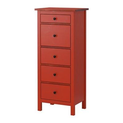 Hemnes Cómoda 5 Rojo 20248415, Ikea Canada Solid Wood Dresser