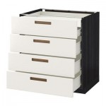 МЕТОД / ФОРВАРА Нплн шк 4фрнт/2нзк/3срд ящ - 80x60 см, Мэрста белый, под дерево черный МЕТОД / ФОРВАРА Нплн шк 4фрнт/2нзк/3срд ящ - 80x60 см, Мэрста белый, под дерево черный