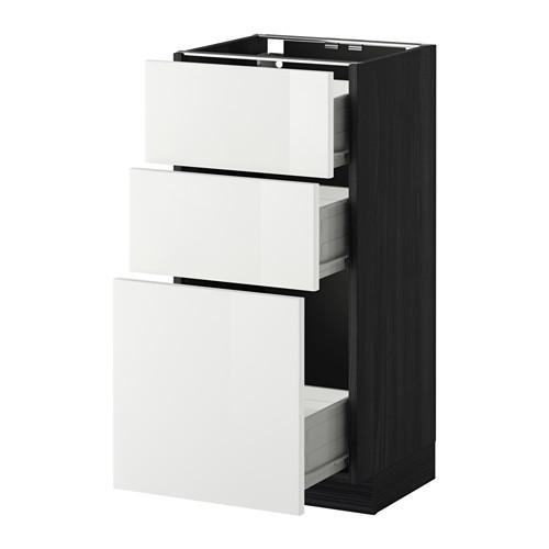 МЕТОД / ФОРВАРА Нплн шк 3 фрнт/3 средн ящика - под дерево черный, Рингульт глянцевый белый, 40x37 см МЕТОД / ФОРВАРА Нплн шк 3 фрнт/3 средн ящика - под дерево черный, Рингульт глянцевый белый, 40x37 см