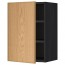 МЕТОД Шкаф навесной с полкой - под дерево черный, Экестад дуб, 40x60 см