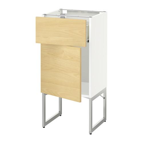 МЕТОД / ФОРВАРА Напольный шкаф с ящиком/дверью - 40x37x60 см, Тингсрид под березу, белый МЕТОД / ФОРВАРА Напольный шкаф с ящиком/дверью - 40x37x60 см, Тингсрид под березу, белый