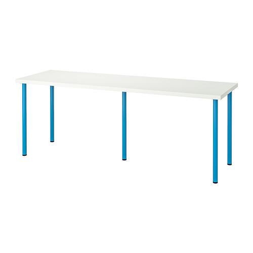 ADILS/LINNMON стол белый/синий