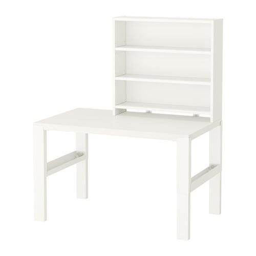 ПОЛЬ Письменн стол с полками - белый