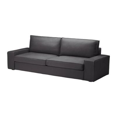 КИВИК Чехол на 3-местный диван-кровать - Дансбу темно-серый