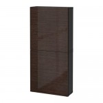 БЕСТО Навесной шкаф с 2 дверями - черно-коричневый/Сельсвикен глянцевый/коричневый