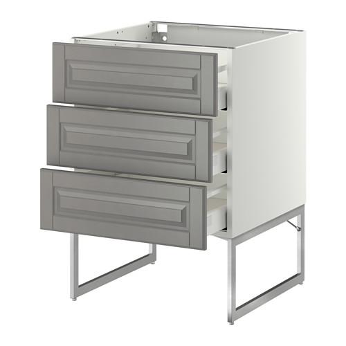 МЕТОД / МАКСИМЕРА Нплн шк 3 фрнт/3 средн ящика - белый, Будбин серый, 60x60x60 см МЕТОД / МАКСИМЕРА Нплн шк 3 фрнт/3 средн ящика - белый, Будбин серый, 60x60x60 см