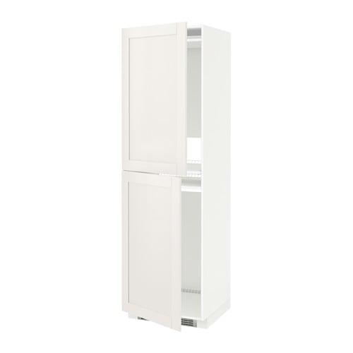 МЕТОД Высок шкаф д холодильн/мороз - белый, Сэведаль белый, 60x60x200 см