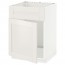 МЕТОД Напольный шкаф п-мойку с дв/фр пнл - белый, Сэведаль белый