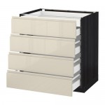 МЕТОД / МАКСИМЕРА Нплн шк 4фрнт/2нзк/3срд ящ - под дерево черный, Воксторп глянцевый светло-бежевый, 80x60 см МЕТОД / МАКСИМЕРА Нплн шк 4фрнт/2нзк/3срд ящ - под дерево черный, Воксторп глянцевый светло-бежевый, 80x60 см