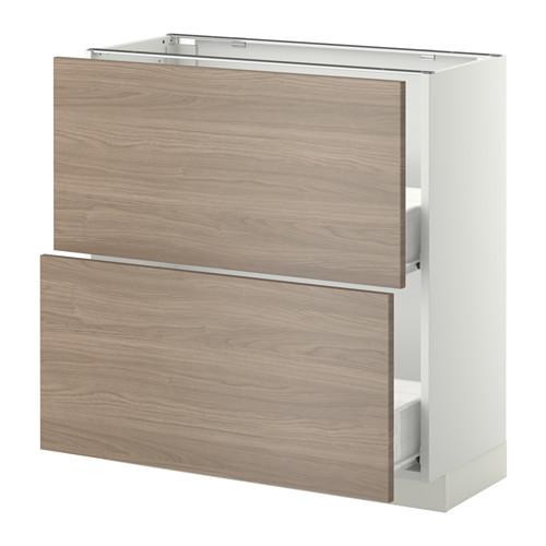 МЕТОД / ФОРВАРА Наполн шк 2 фрнт/2 средн ящ - белый, Брокхульт под грецкий орех светло-серый, 80x37 см МЕТОД / ФОРВАРА Наполн шк 2 фрнт/2 средн ящ - белый, Брокхульт под грецкий орех светло-серый, 80x37 см