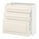 МЕТОД / МАКСИМЕРА Напольный шкаф с 3 ящиками - белый, Будбин белый с оттенком, 80x37 см МЕТОД / МАКСИМЕРА Напольный шкаф с 3 ящиками - белый, Будбин белый с оттенком, 80x37 см