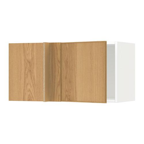 МЕТОД Шкаф навесной угловой - белый, Экестад дуб МЕТОД Шкаф навесной угловой - белый, Экестад дуб