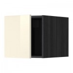 МЕТОД Верхний шкаф - Рингульт глянцевый кремовый, под дерево черный МЕТОД Верхний шкаф - Рингульт глянцевый кремовый, под дерево черный