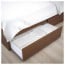МАЛЬМ Высокий каркас кровати/4 ящика - 180x200 см, Леирсунд, коричневая морилка ясеневый шпон