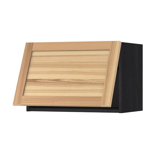 МЕТОД Горизонтальный навесной шкаф - под дерево черный, Торхэмн естественный ясень, 60x40 см