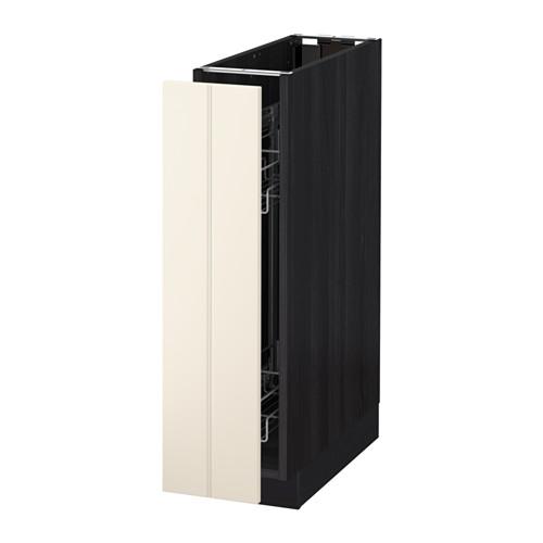 МЕТОД Напол шкаф/выдв внутр элем - Хитарп белый с оттенком, под дерево черный МЕТОД Напол шкаф/выдв внутр элем - Хитарп белый с оттенком, под дерево черный