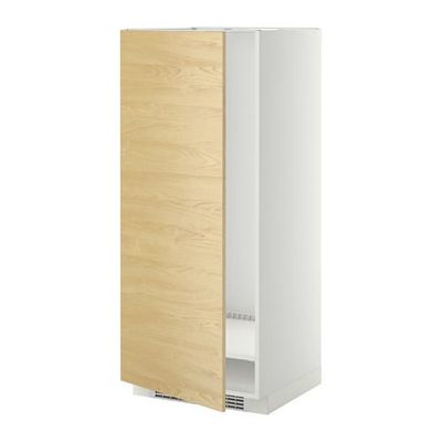 МЕТОД Высок шкаф д холодильн/мороз - 60x60x140 см, Тингсрид под березу, белый