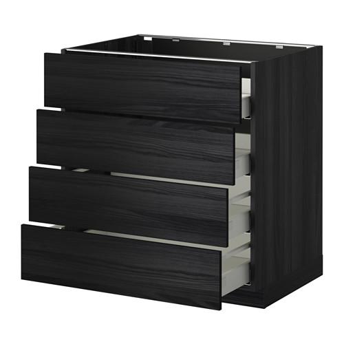 METOD напольн шкаф 4 фронт панели/4 ящика цвет алюминия METOD напольн шкаф 4 фронт панели/4 ящика цвет алюминия