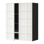 МЕТОД Навесной шкаф с посуд суш/2 дврц - под дерево черный, Гэррестад белый, 80x100 см МЕТОД Навесной шкаф с посуд суш/2 дврц - под дерево черный, Гэррестад белый, 80x100 см