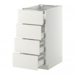 METOD напольн шкаф 4 фронт панели/4 ящика оцинковка