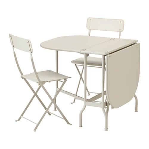 САЛЬТХОЛЬМЕН Стол+2 складных стула,д/сада - Сальтхольмен бежевый