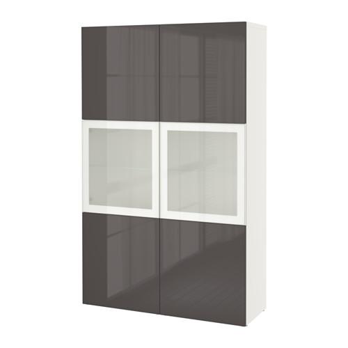 BESTÅ комбинация д/хранения+стекл дверц