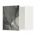 МЕТОД Шкаф навесной - белый, Кальвиа с печатным рисунком, 40x40 см