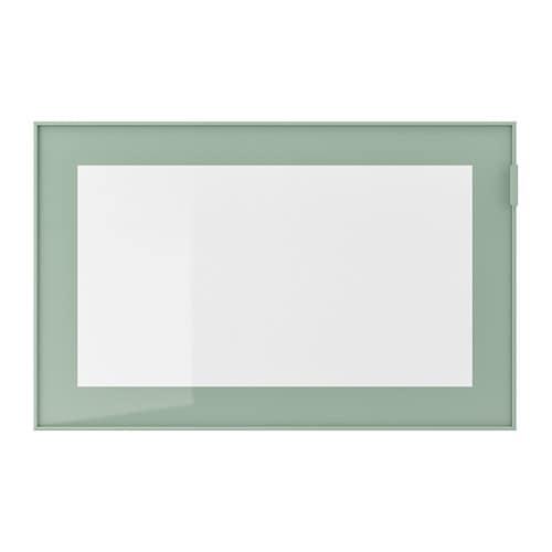 ГЛАССВИК Стеклянная дверь - светлый серо-зеленый/прозрачное стекло