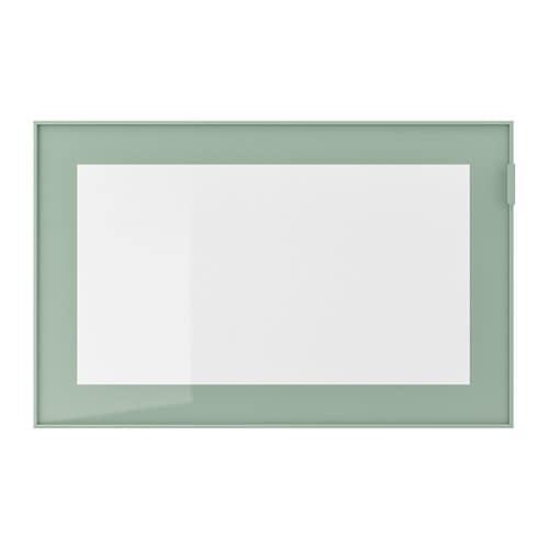 ГЛАССВИК Стеклянная дверь - светлый серо-зеленый/прозрачное стекло