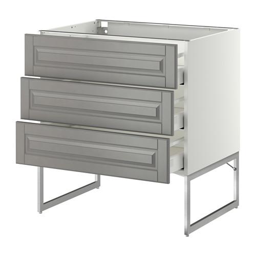 МЕТОД / МАКСИМЕРА Нплн шк 3 фрнт/3 средн ящика - белый, Будбин серый, 80x60x60 см МЕТОД / МАКСИМЕРА Нплн шк 3 фрнт/3 средн ящика - белый, Будбин серый, 80x60x60 см