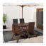 ÄPPLARÖ стол+4 кресла, д/сада коричневая морилка/Холло черный