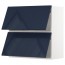 МЕТОД Навесной шкаф/2 дверцы, горизонтал - белый, Ерста глянцевый черно-синий, 80x80 см