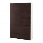 БЕСТО Комбинация для хранения с дверцами - белый/Инвикен черно-коричневый БЕСТО Комбинация для хранения с дверцами - белый/Инвикен черно-коричневый