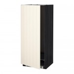 МЕТОД Высок шкаф д холодильн/мороз - 60x60x140 см, Хитарп белый с оттенком, под дерево черный