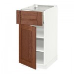 МЕТОД / ФОРВАРА Напольный шкаф с ящиком/дверью - 40x60 см, Филипстад коричневый, белый МЕТОД / ФОРВАРА Напольный шкаф с ящиком/дверью - 40x60 см, Филипстад коричневый, белый