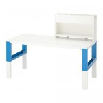 PÅHL стол с дополнительным модулем белый/синий 128x58 cm