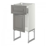 МЕТОД / ФОРВАРА Напольный шкаф с ящиком/дверью - белый, Будбин серый, 40x37x60 см МЕТОД / ФОРВАРА Напольный шкаф с ящиком/дверью - белый, Будбин серый, 40x37x60 см