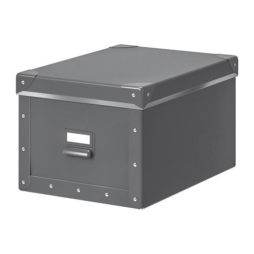 dunkelgrau Box Aufbewahrung Kiste Schachteln NEU IKEA FJÄLLA Kasten mit Deckel 
