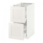 МЕТОД / МАКСИМЕРА Напольн шкаф 2фрнт/2выс ящ - 40x60 см, белый, Сэведаль белый