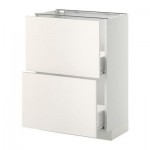 МЕТОД / ФОРВАРА Напольный шкаф с 2 ящиками - 60x37 см, Веддинге белый, белый