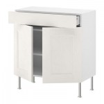 ФАКТУМ Напол шкаф/полки/ящик/2двери - Рамшё белый, 80x37 см ФАКТУМ Напол шкаф/полки/ящик/2двери - Рамшё белый, 80x37 см